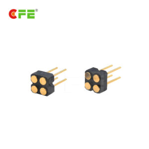2.54mm pitch 4 pin female connector for spring loaded pin