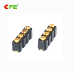2.54 mm pitch 4 pin female connector for pogo contacts