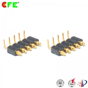 Sping loaded pogo pin right angle pcb connector