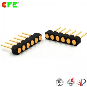 2.54mm pitch 6 pin female through hole connector for pogo pin