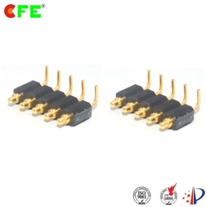 Sping loaded pogo pin right angle pcb connector