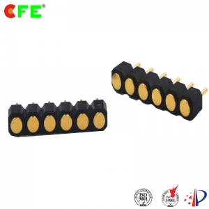 2.54 mm pitch 6 pin female pogo test pins connector