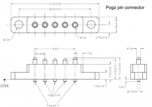 Customized 5 pin Male and Female pogo pin Connector