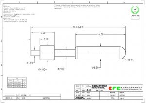 2a spring pins pogo pin contact DIP type