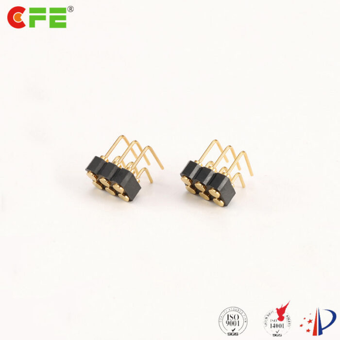 2.54mm pitch right angle 6 pin female pin connector