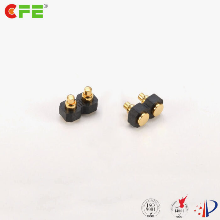 2.54mm 2 pin pogo pin battery spring connector