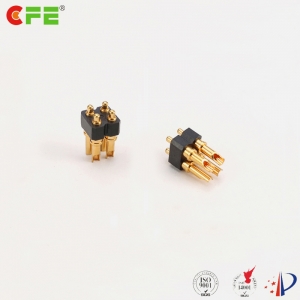 2.54mm pitch 4 pin 3a solder cup type spring loaded pogo pin connector manufacturer in China