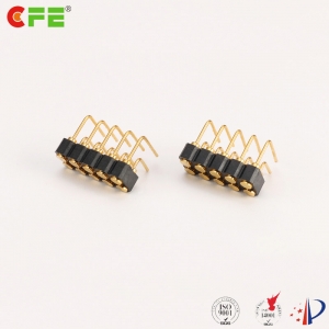 2.54mm 10 pin right angle female spring loaded pins