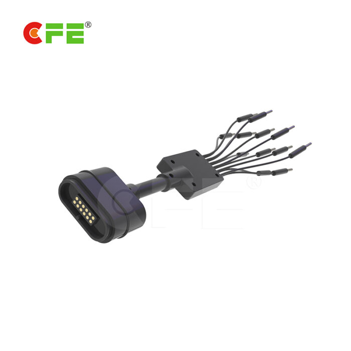 12 Pin magnetic charging cable connector for smart clothing