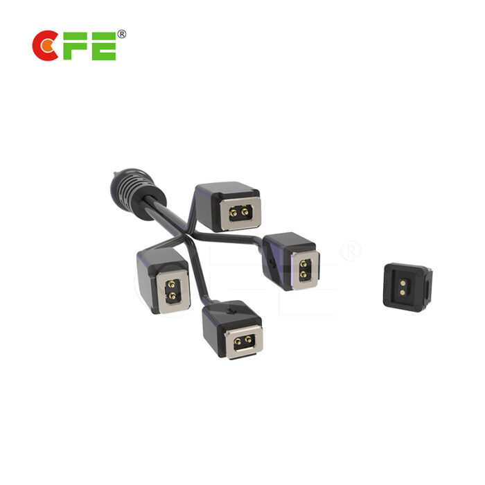 2 Pin square magnetic cable connector for led