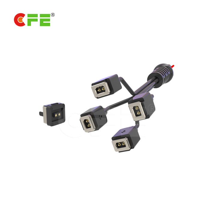2 Pin square magnetic cable connector for led