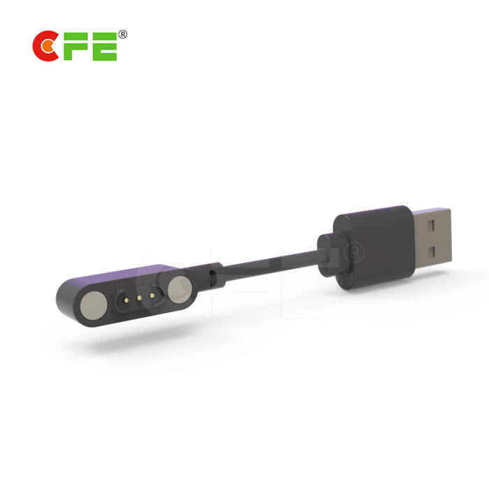 3 Pin male magnetic charger usb connector for smart wear