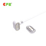 [CXA-0237]  Custom 6 pin magnetic white power cable connector for medical equipment