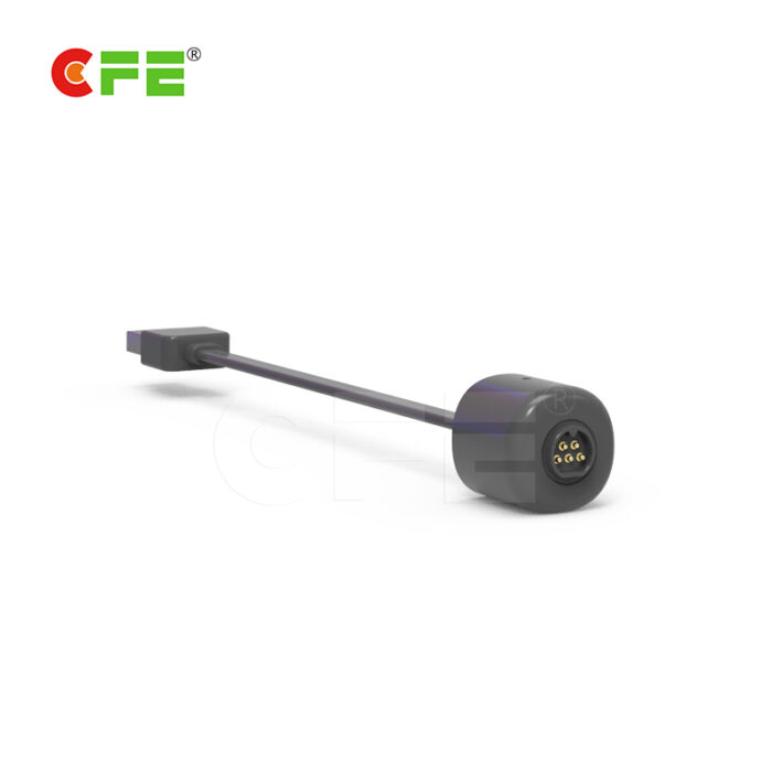 Customized round 5 pin magnetic charger cable connector