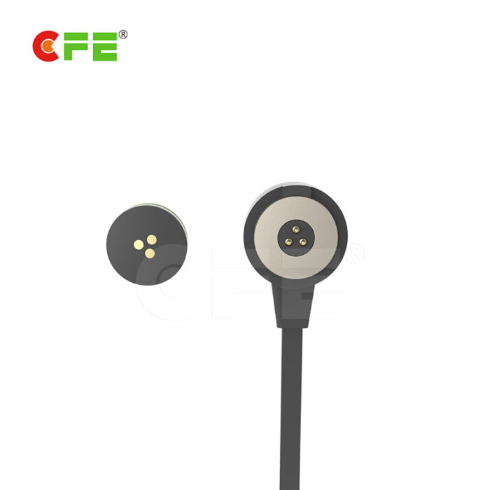 Magnetic cable adapter connector round head