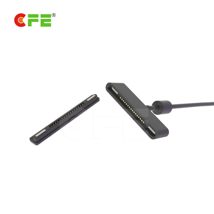 Magnetic laptop charger cable connector with 16 pin